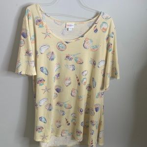 Lularoe perfect t with sea shells